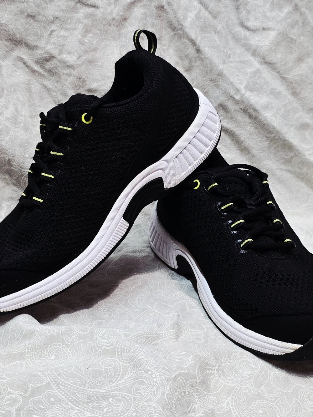 Orthofeet Coral 981 Biofit Women's Black Knit Athletic Sneakers Shoes Size 10 B